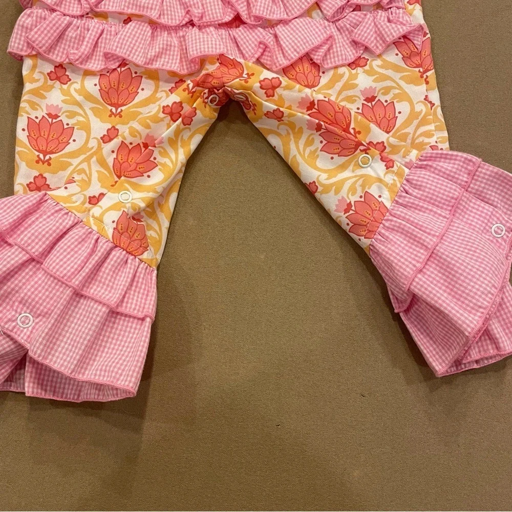 Shrimp & Grits Kids Baby Girls Ruffle Jumper Size 6M